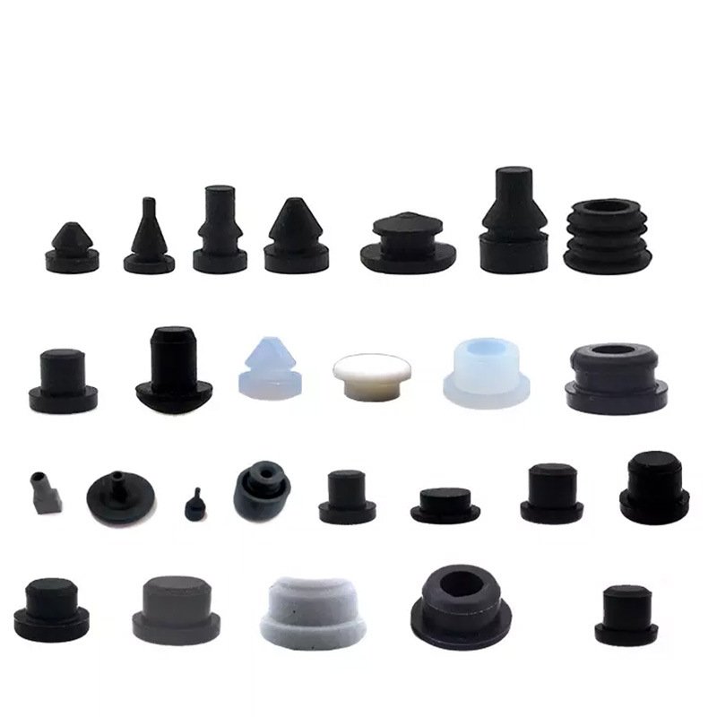 Custom silicone rubber protective sleeve bellows gasket screw wrap rubber stopper out coil foot sleeve Other rubber products
