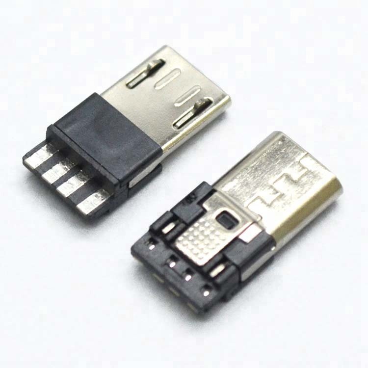 Custom Supplier USB Micro 5 Pin 0male Adapter Convert Connector Mini USB Plug For Charging Data Cable