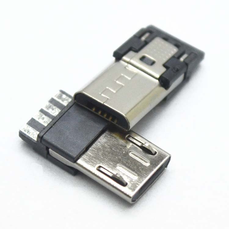 Custom Supplier USB Micro 5 Pin 0male Adapter Convert Connector Mini USB Plug For Charging Data Cable