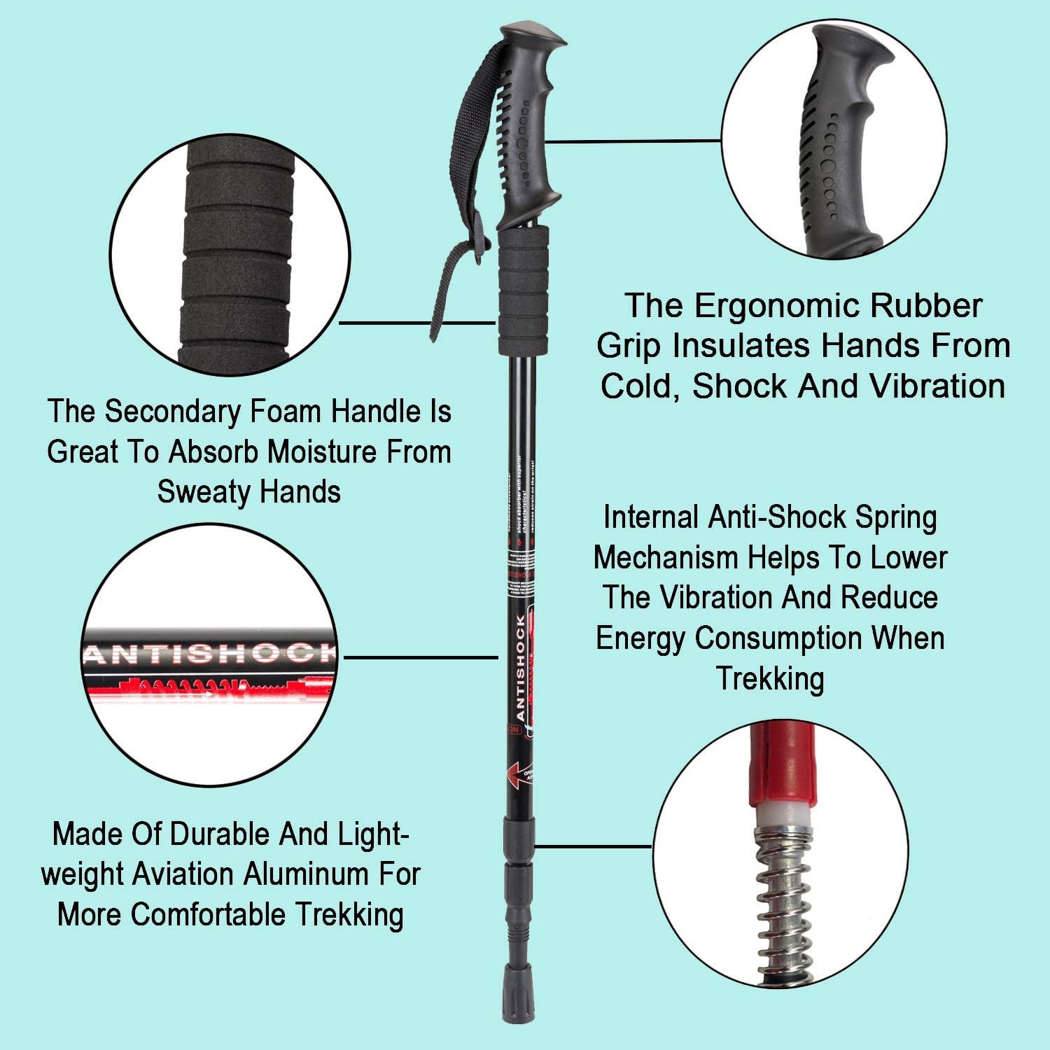 Custom Poly Bag Allowalking Canestraight Grip 6061 Walking Stick Product Heightraction Tip Aluminum Handle Best Sale Outdoor PVC
