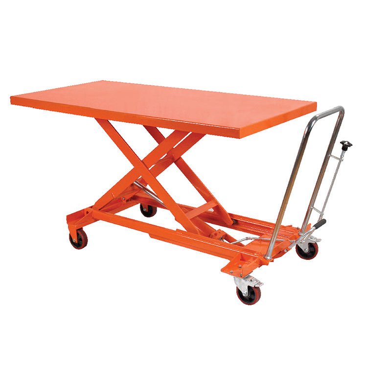 China Manufacturers Sell 730Mm Maximum Safe Lift Height Mobile Manual Hydraulic Workshop Lift