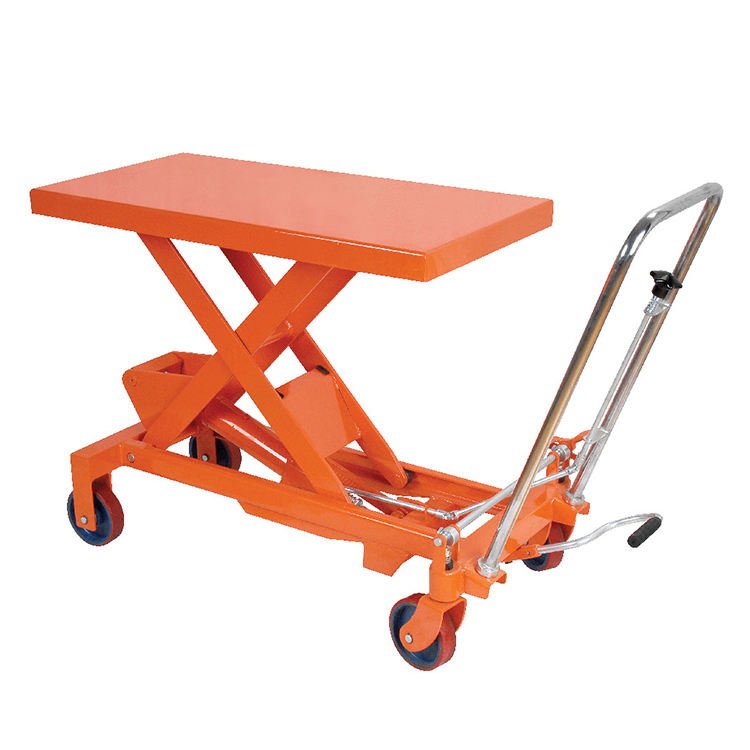 China Manufacturers Sell 730Mm Maximum Safe Lift Height Mobile Manual Hydraulic Workshop Lift