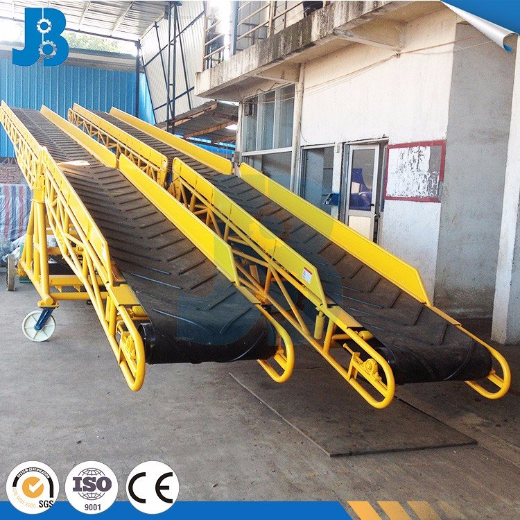 Factory direct sale customized truck loader unloader mobile belt conveyor with rubber