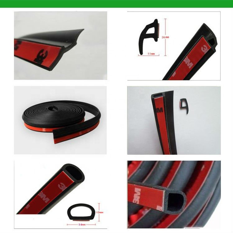 Customized Epdm Weather Stripping Car Door Rubber Strip Automobile Rubber Seal Strip Edge Trim Seal