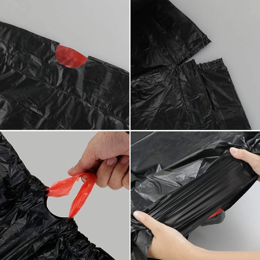 Strong Tall Kitchen Trash Bag Black white Drawstring Bag Hotel Property Sanitation Kitchen Household Garbage on roll