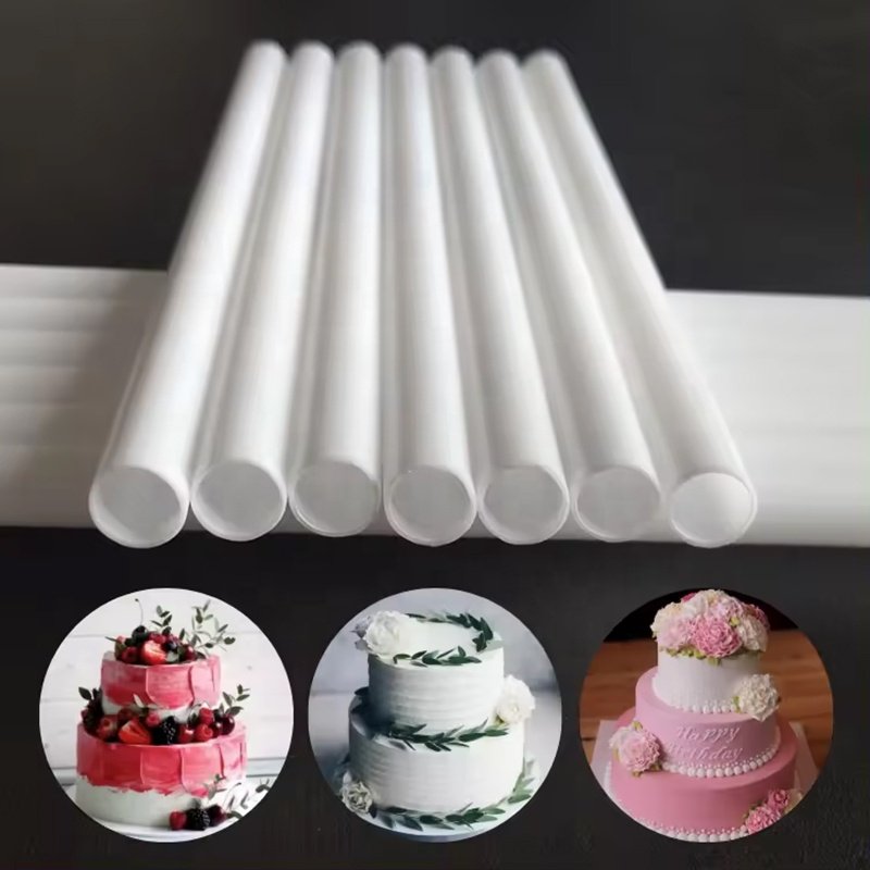 30pcs/bag White Plastic Thicken Cake Dowel Rods for Cake Tiered Separator Stacking Supporting Cake Dowel Rods