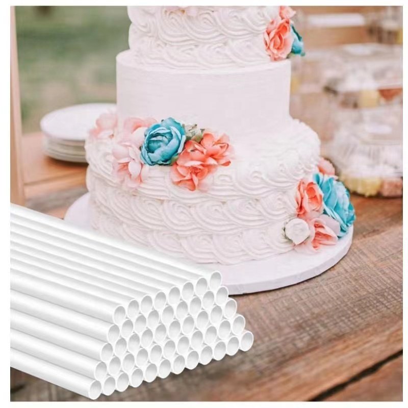30pcs/bag White Plastic Thicken Cake Dowel Rods for Cake Tiered Separator Stacking Supporting Cake Dowel Rods