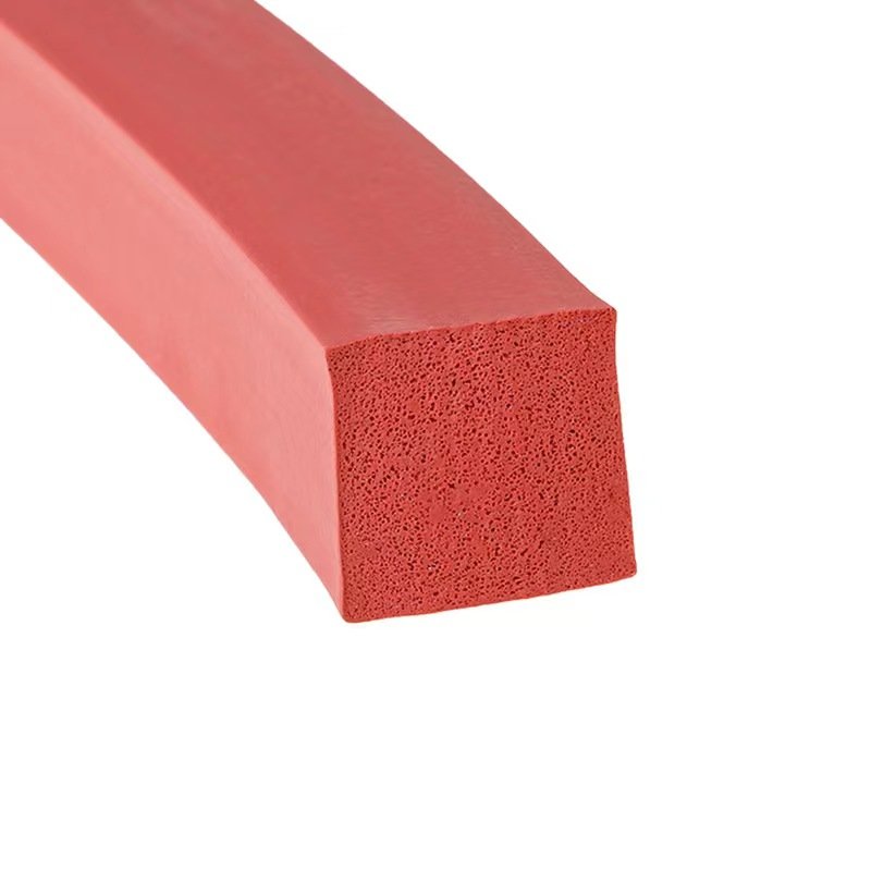extruded weather soundproof silicon foam rubber seal strip square sealing strip