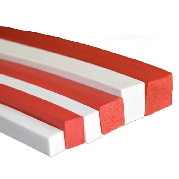 extruded weather soundproof silicon foam rubber seal strip square sealing strip