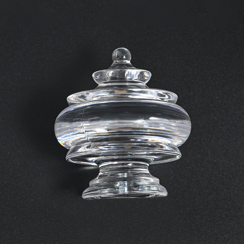 Simple Modern Style Adjustable Curtain Rod Clear Acrylic Crystal Curtain Rod Finials