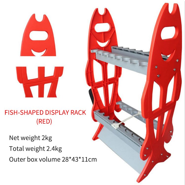 Portable ABS Fishing Display Rod Rack Folding Plastic Rod Stand Marine Boat Fishing Rod Support Holder