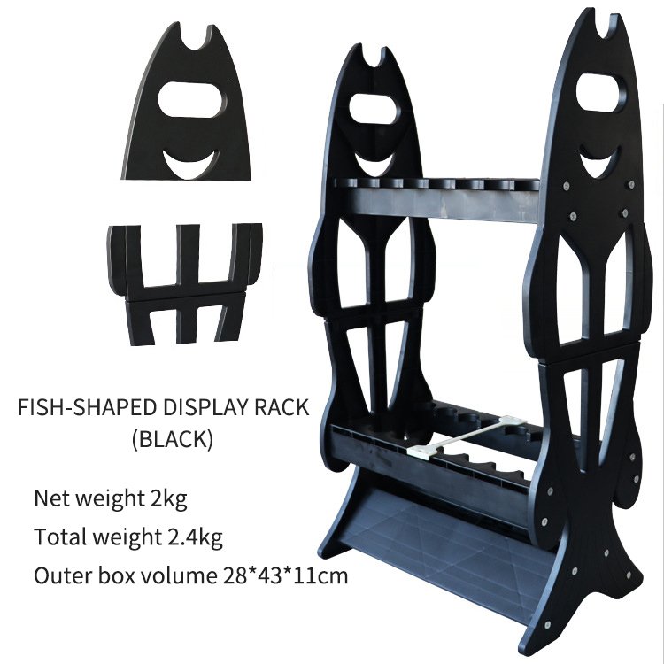 Portable ABS Fishing Display Rod Rack Folding Plastic Rod Stand Marine Boat Fishing Rod Support Holder