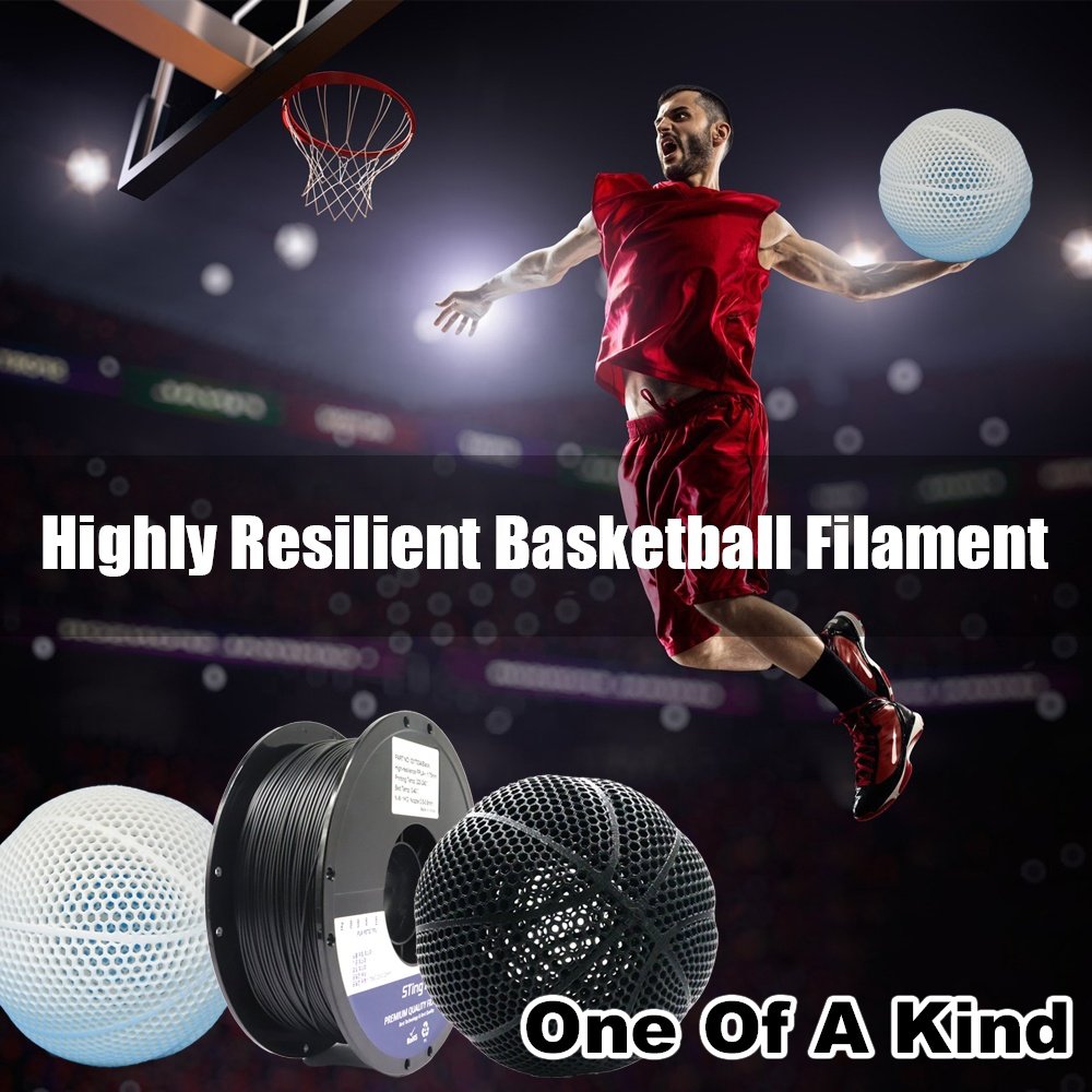 Sting3D airless basketball high-resilience FPLA+ 3d printer filament PLA 3d printing filament 175mm filament