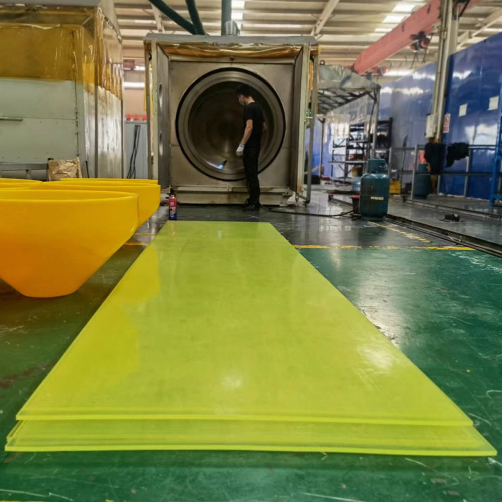 Good processability yellow polyurethane 1mm rubber polyurethane sheet