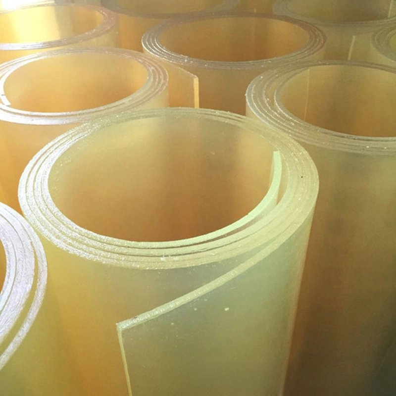 High Strength Polyurethane Sheet 15mm Wear Resistant Rubber Elastic Shock Absorption Impact Resistance Oil Moulding Extruding