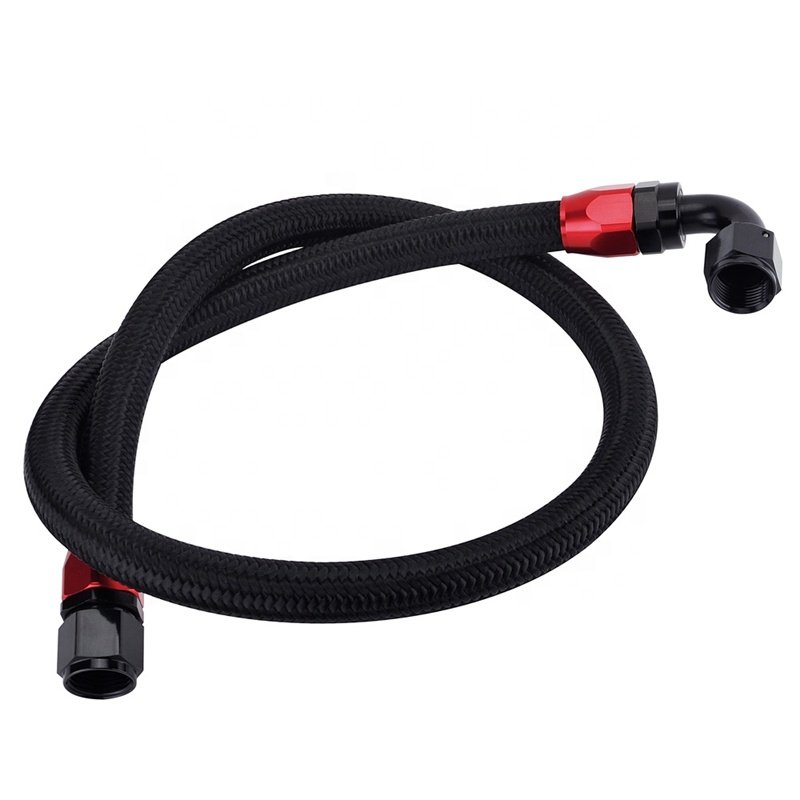 Racing Automotive an4 an6 an8 an10 an12 an16 an20 Nylon Stainless Steel Braided e85 Oil Cooler Fuel Line Rubber Hose