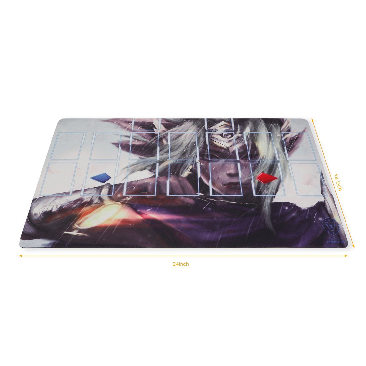 Custom Extended Neoprene Rubber Backing With Fabric Top Mouse Pad 14X24 Inches Yugioh Card Game Playmats