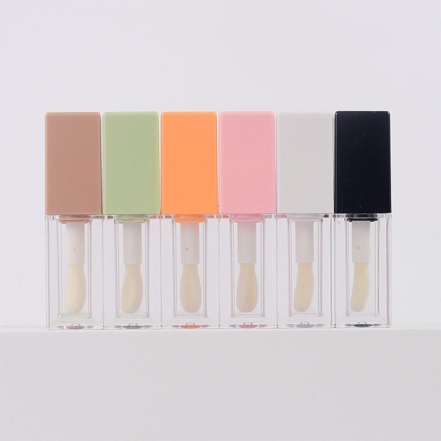 6ml Large Wand Capacity Lip Oil Large Brush Rod Head Applicator Lip Gloss Tube Small batch Custom logo Lipgloss tube quadrate