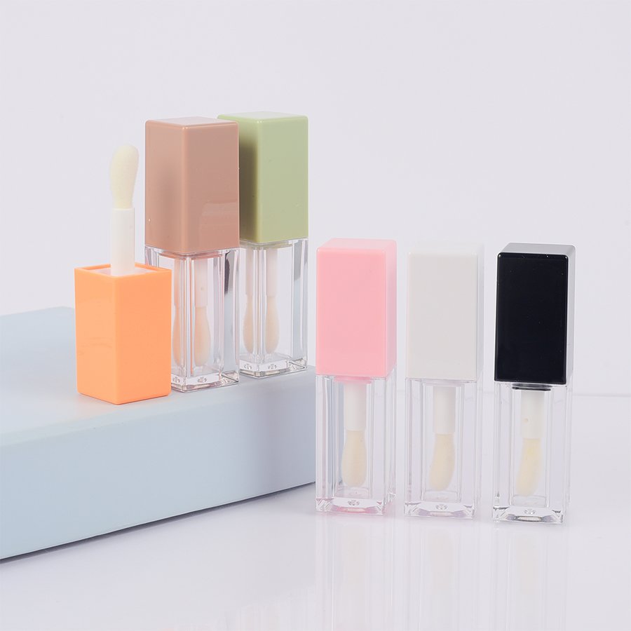 6ml Large Wand Capacity Lip Oil Large Brush Rod Head Applicator Lip Gloss Tube Small batch Custom logo Lipgloss tube quadrate