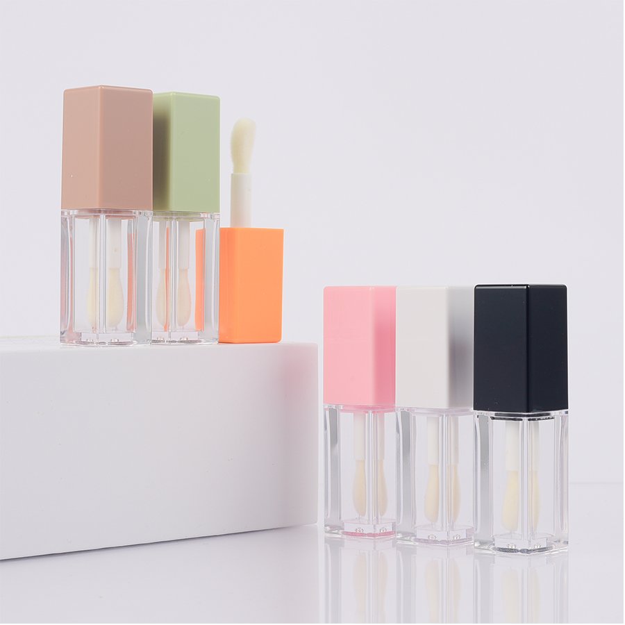 6ml Large Wand Capacity Lip Oil Large Brush Rod Head Applicator Lip Gloss Tube Small batch Custom logo Lipgloss tube quadrate