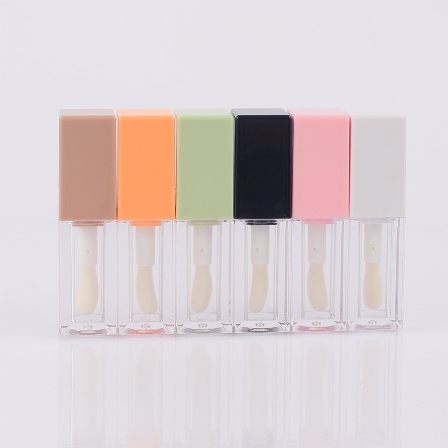 6ml Large Wand Capacity Lip Oil Large Brush Rod Head Applicator Lip Gloss Tube Small batch Custom logo Lipgloss tube quadrate