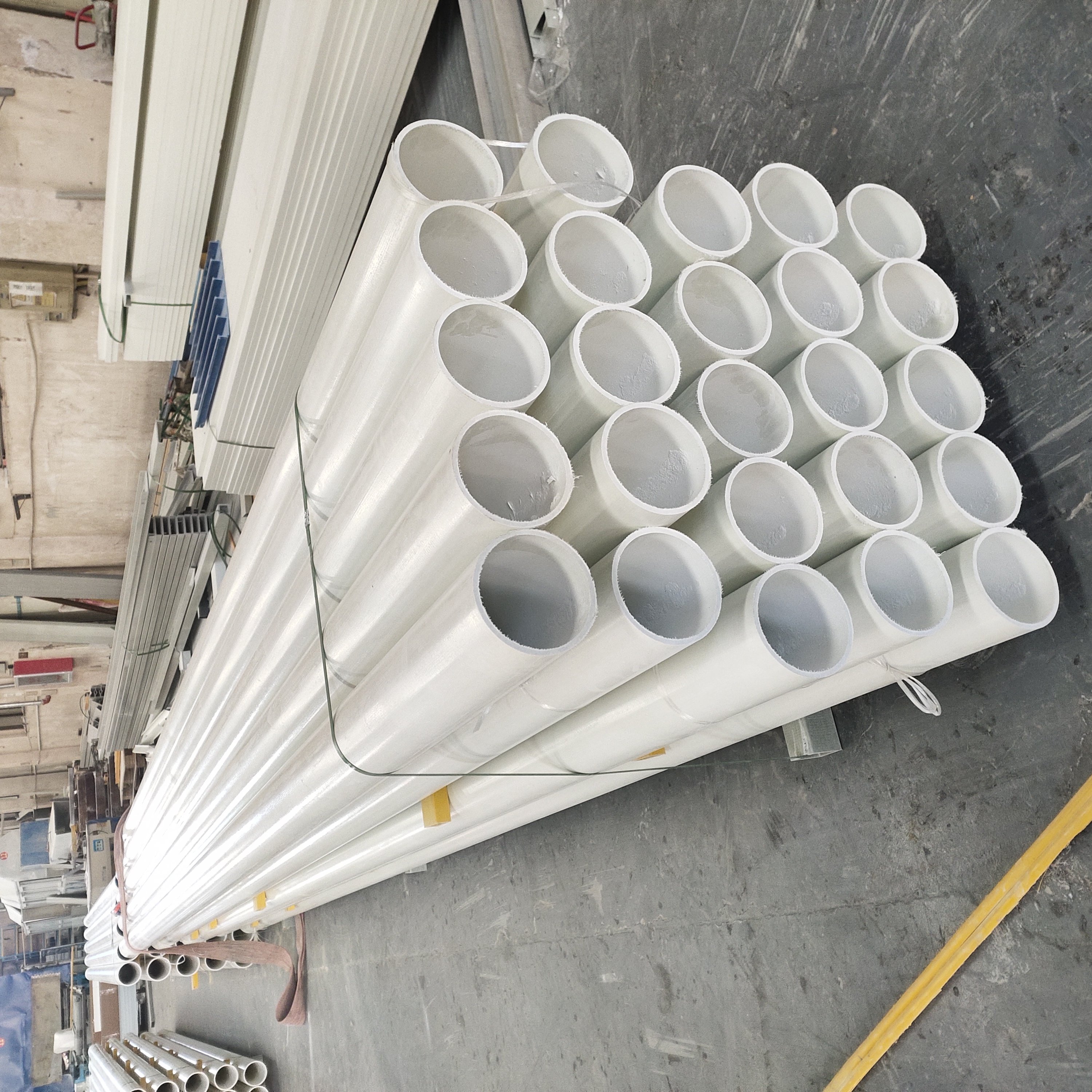 High Quality FRP Round Hollow Pipe, Fiberglass Composite Plastic FRP GRP Round Tube for Support Frame Beam