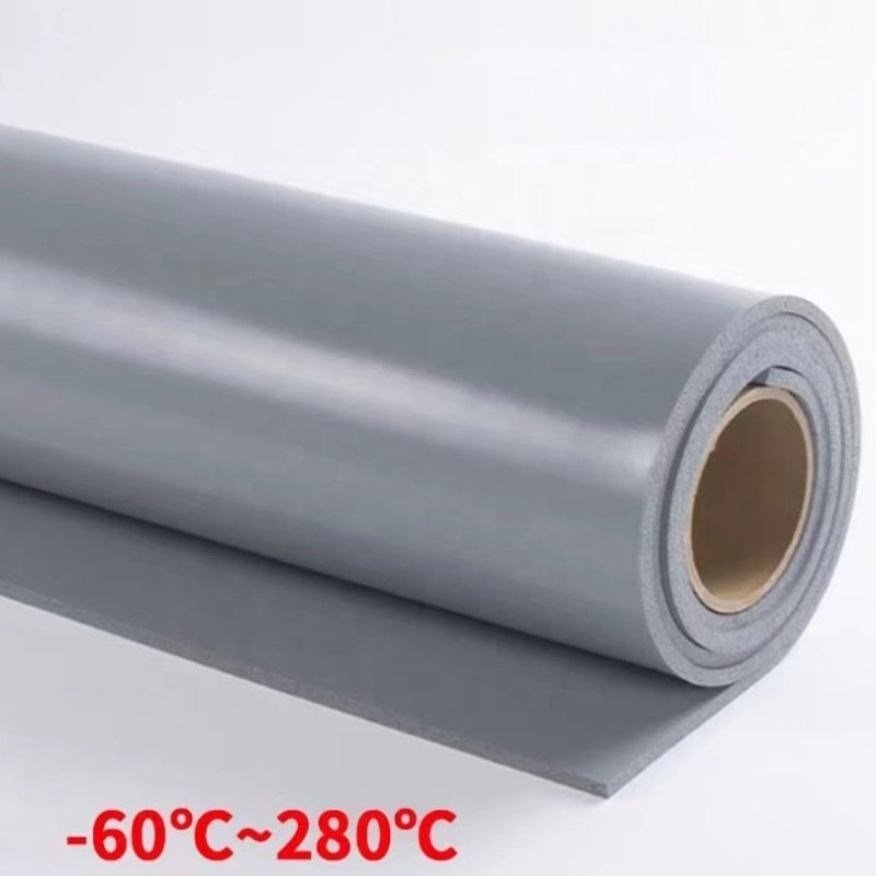 Factory Wholesale High Temperature Heat Resistant RoHS Silicone Foam Rubber Sheet Grey 1mm