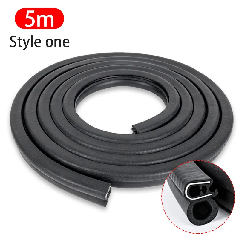 Soundproofing protection car door U-shaped sealing strips with top or side bubble rubber strips