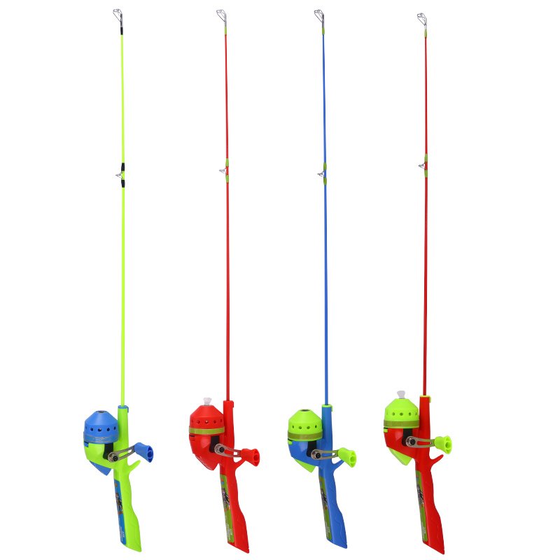 WeiHe 75cm 4Colors Fishing Rod Set For Kids Children Fishing Set Rod And Reel Kit For Kid