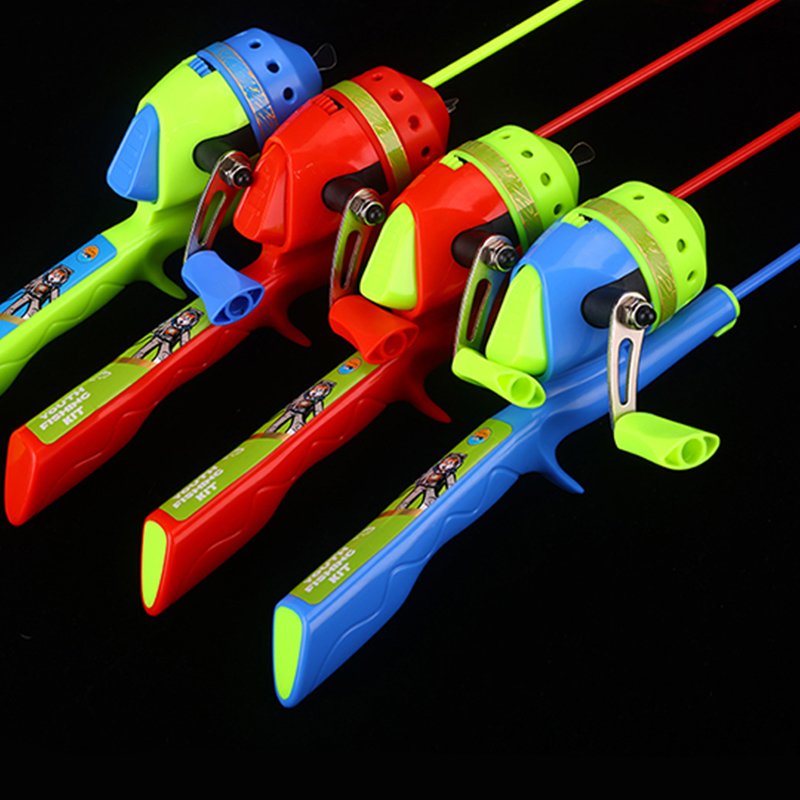 WeiHe 75cm 4Colors Fishing Rod Set For Kids Children Fishing Set Rod And Reel Kit For Kid