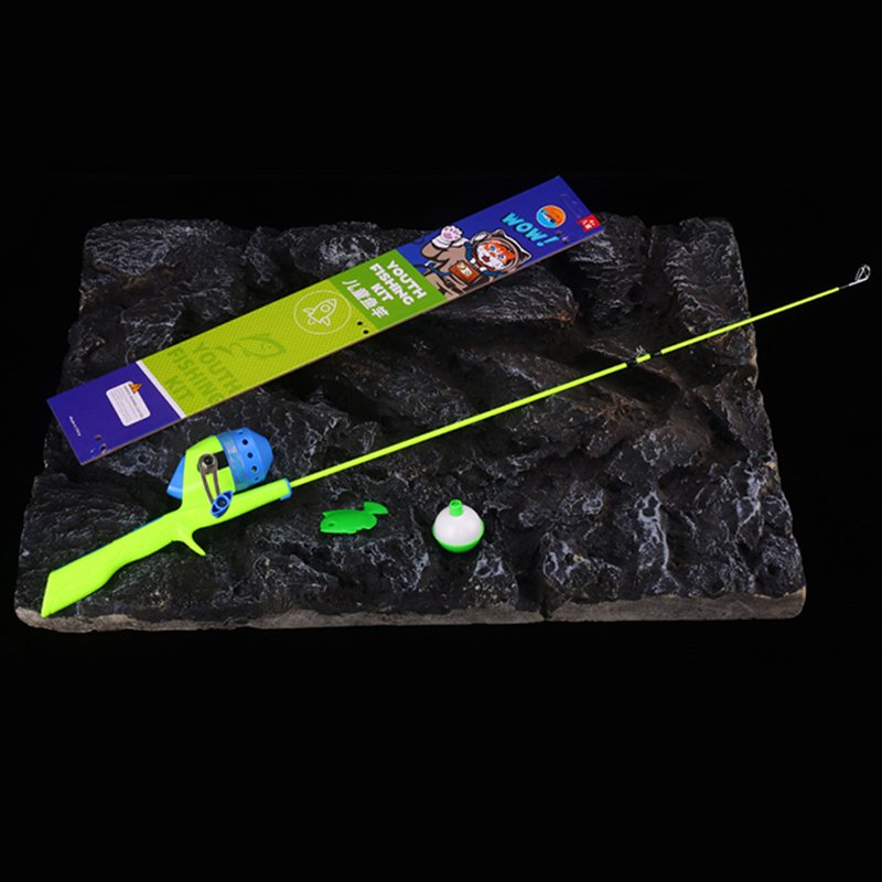 WeiHe 75cm 4Colors Fishing Rod Set For Kids Children Fishing Set Rod And Reel Kit For Kid