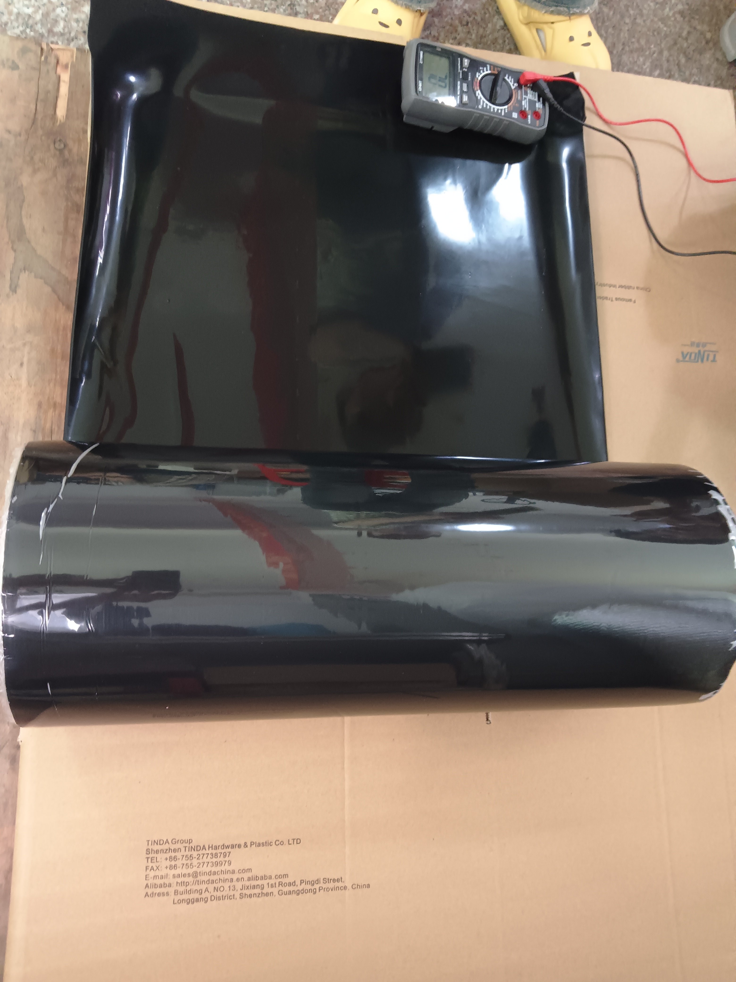 Hot sale in Germany 0.12 mm 0.25 mm 0.5 mm thickness Low resistance 100 ohm electrically conductive rubber sheet