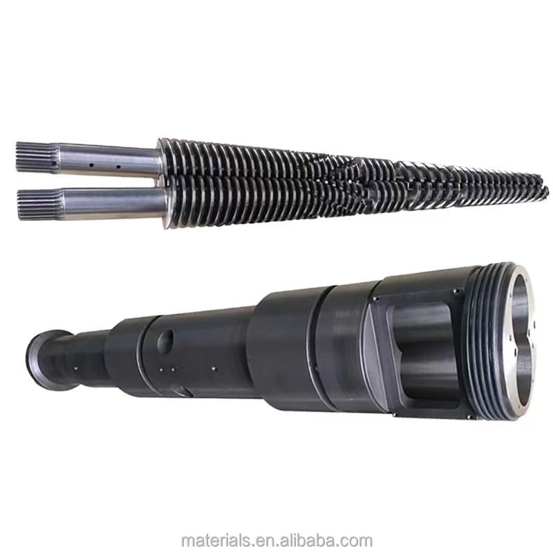 38CrMoAlA nitrided 51/105,65/132,80/156 twin screw barrel for plastic extruder