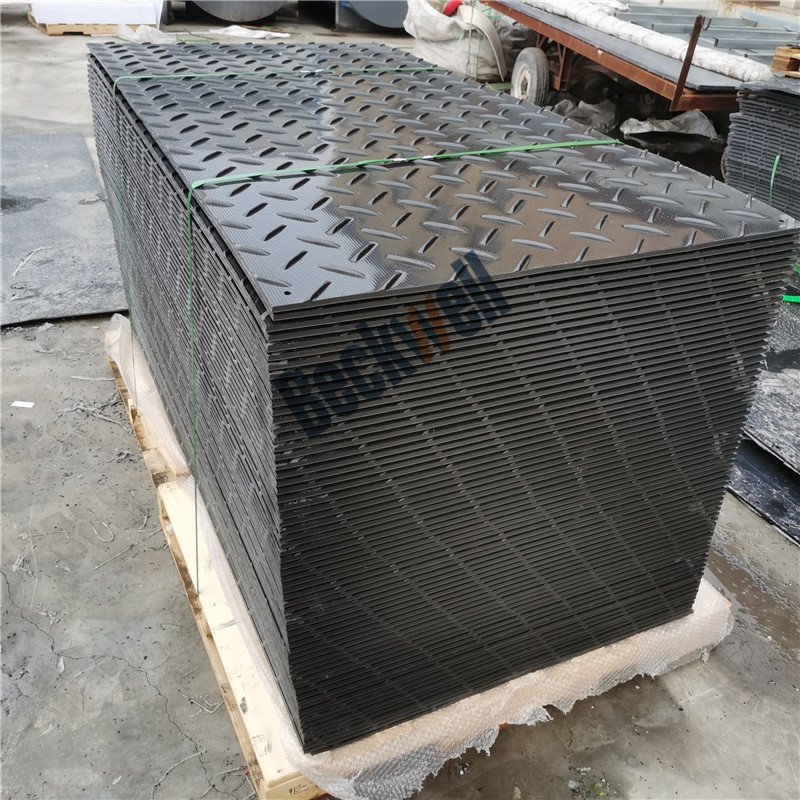 1220*2440 HDPE Heavy Duty Trackway Roadway Access for Uneven Muddy Construction Site Forest Logging Ground Protection Mat
