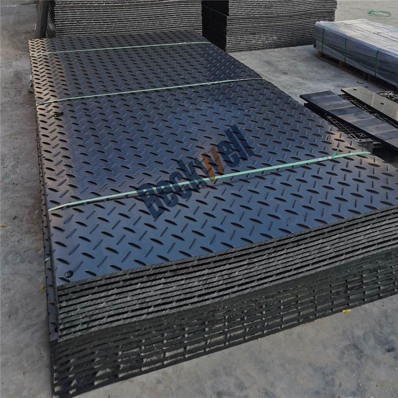 1220*2440 HDPE Heavy Duty Trackway Roadway Access for Uneven Muddy Construction Site Forest Logging Ground Protection Mat