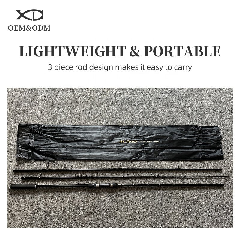 XDL Best selling 3.9M / 12.8ft 3 Section Plastic wheel seat fishing rod surf casting ultra light fishing rod
