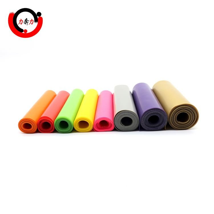 Natural Latex Rubber Sheet and Yoga Elastic flat fitness Band