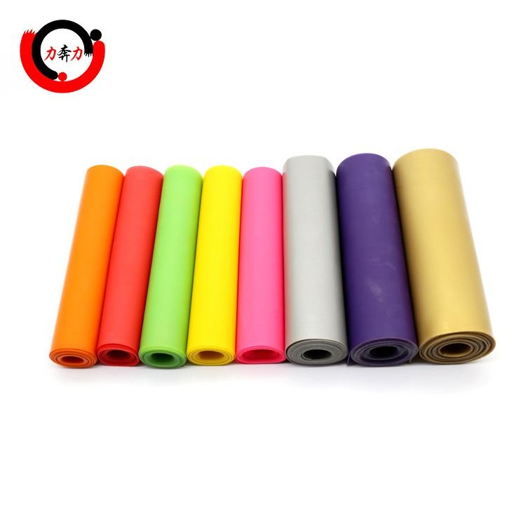 Natural Latex Rubber Sheet and Yoga Elastic flat fitness Band