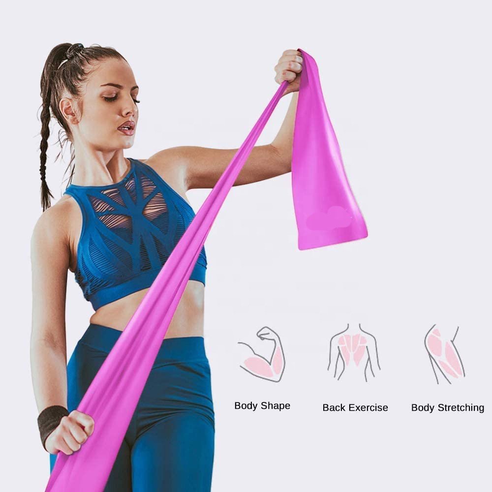 Natural Latex Rubber Sheet and Yoga Elastic flat fitness Band