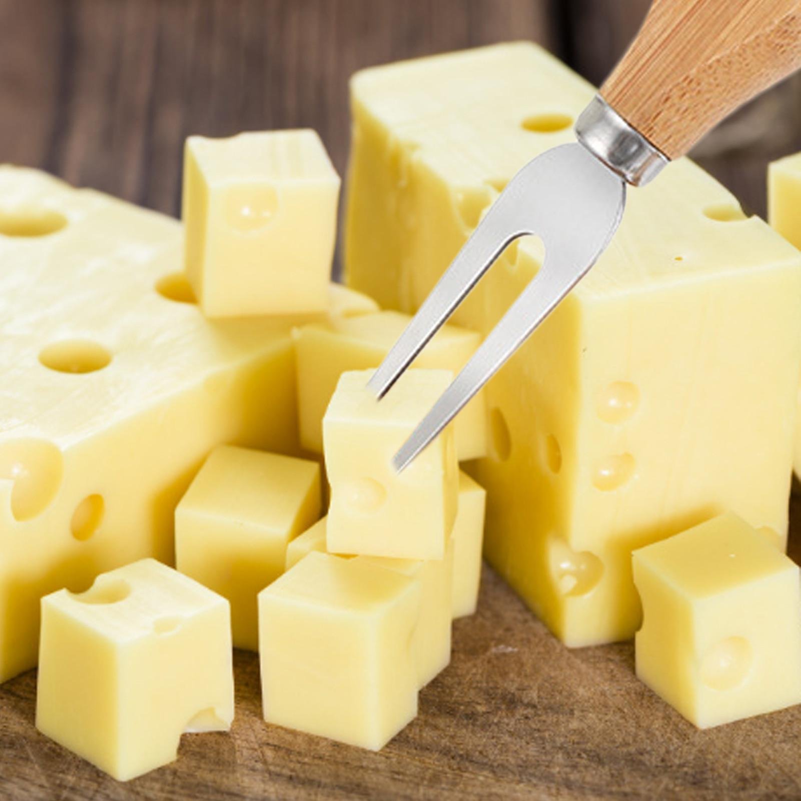 Round Cheese Knife Set and Cheese Cutting board and knife 4-piece kitchen cheese tool set