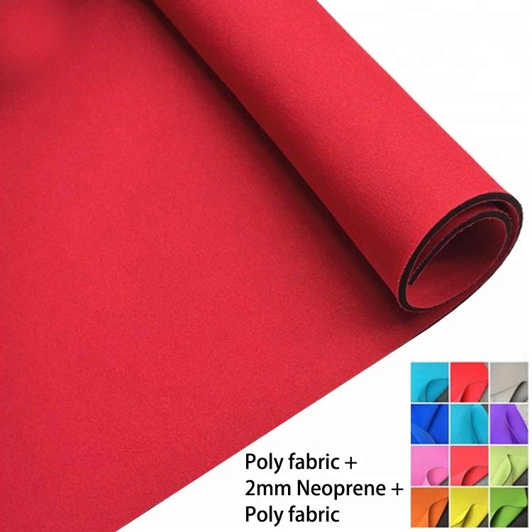Wholesale SBR CR Nylon Perforated neoprene coated fabric Rubber Sheet 1MM - 5MM neoprene fabric