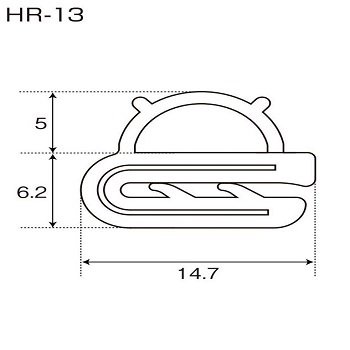 Silicone Rubber Trim Seal for Door Edge Protection HR-13 Model Gasket Silicone Material Extrusion Moulding Process