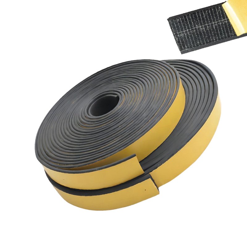 EPDM Flat Rubber Strip 50 Meters Protective Shock Absorption Roll Anti-Aging Foam Sealing Pad Rubber Product