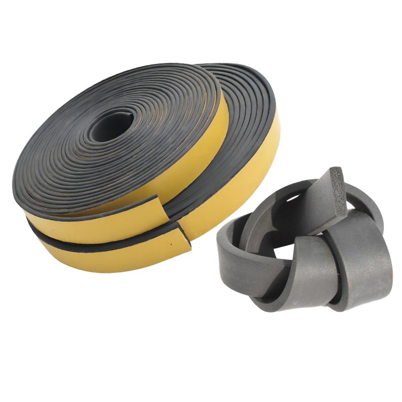 EPDM Flat Rubber Strip 50 Meters Protective Shock Absorption Roll Anti-Aging Foam Sealing Pad Rubber Product