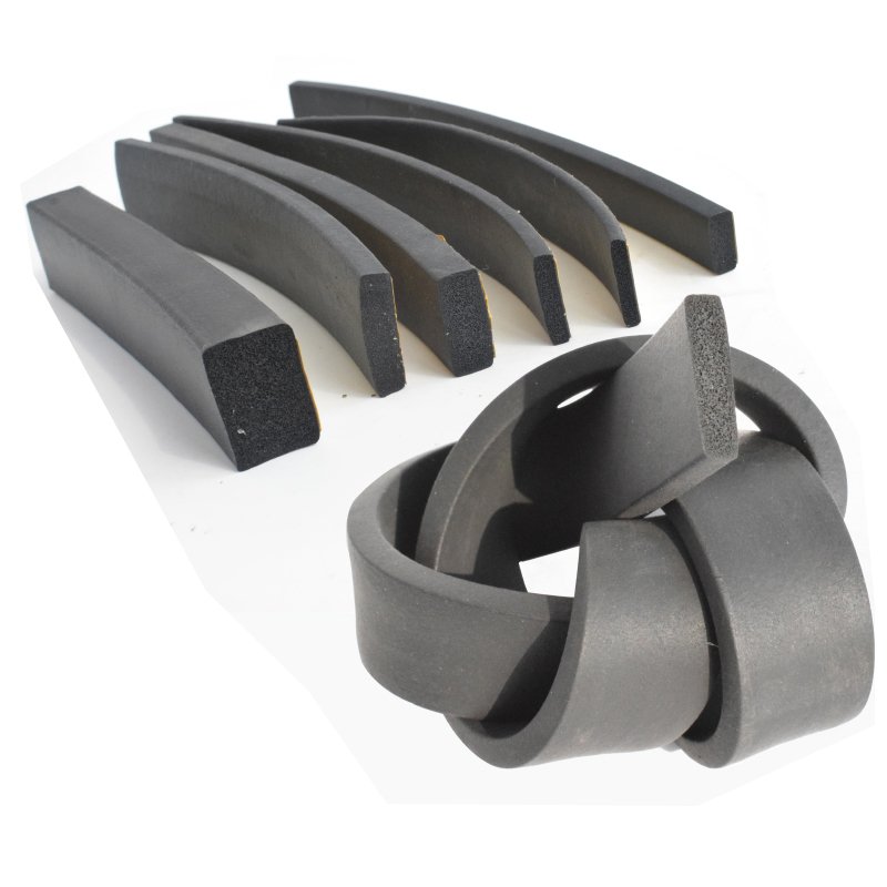 EPDM Flat Rubber Strip 50 Meters Protective Shock Absorption Roll Anti-Aging Foam Sealing Pad Rubber Product