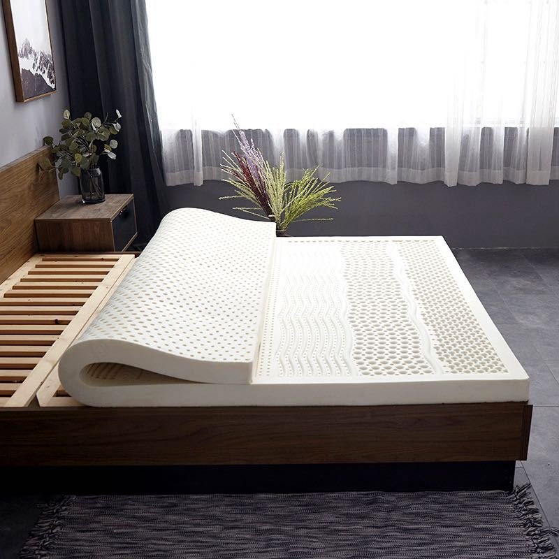 Multi size can be customized natural health rubber product 6 inch foldable queen size milk white latex mattress for women