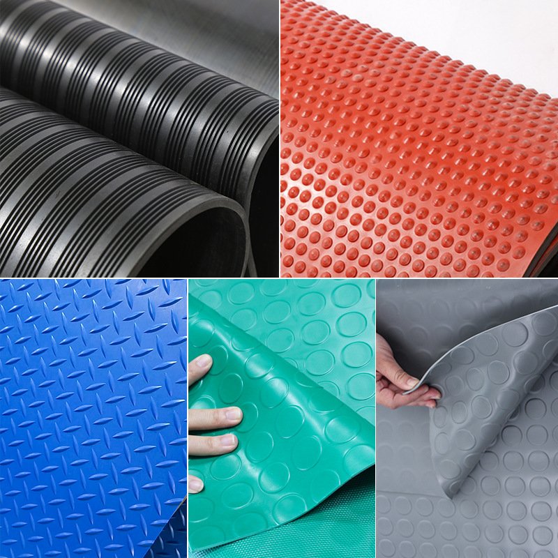 Wholesale diamond pattern rubber laserable sheet 7mm for flooring
