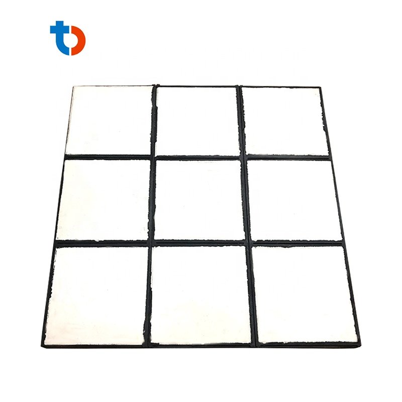 Rubber ceramic plates Rubber backed