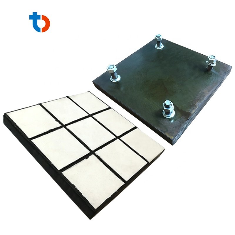 Rubber ceramic plates Rubber backed