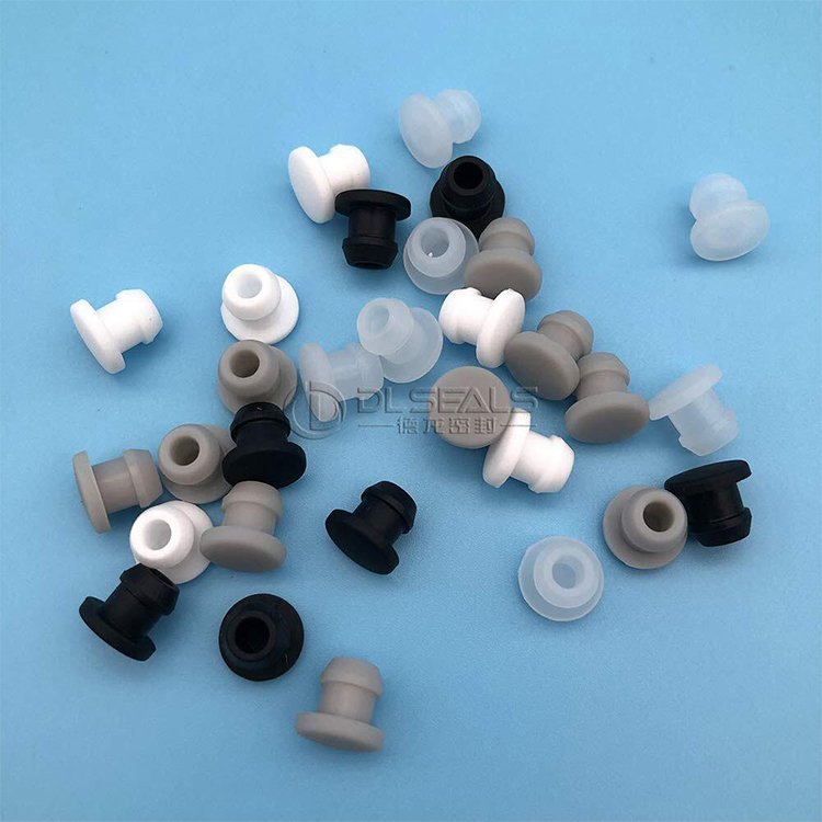DLSEALS snap on hole plugs Black Silicone Rubber Snap-on Grommet Hole Plugs